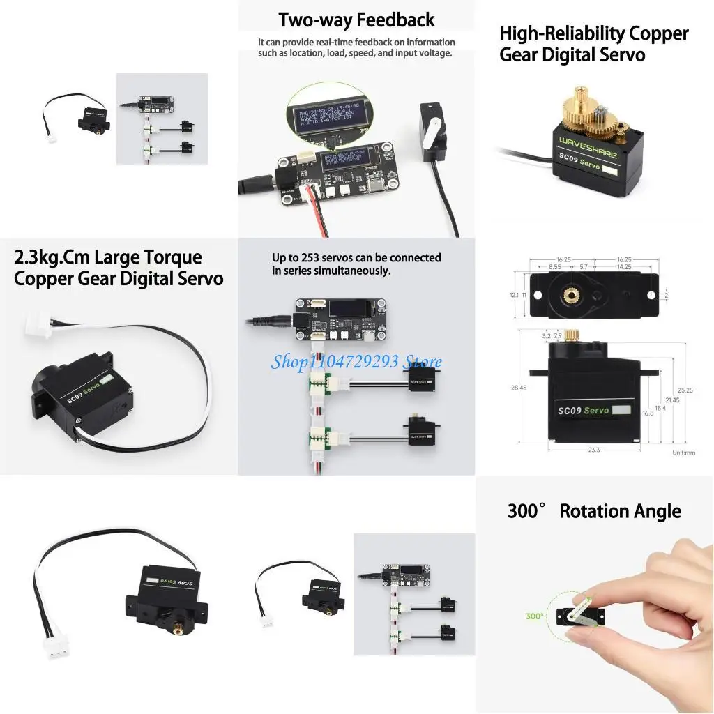

Y2GD SC09 Servo для моделей авиационных моделей обеспечивает реалистичный точный эффект движения