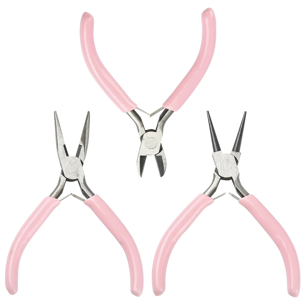 3Pcs/Set Needle Nose Pliers Round Nose Pliers Diagonal Pliers Wire Pliers DIY Jewelry Jewelry Tool Pliers