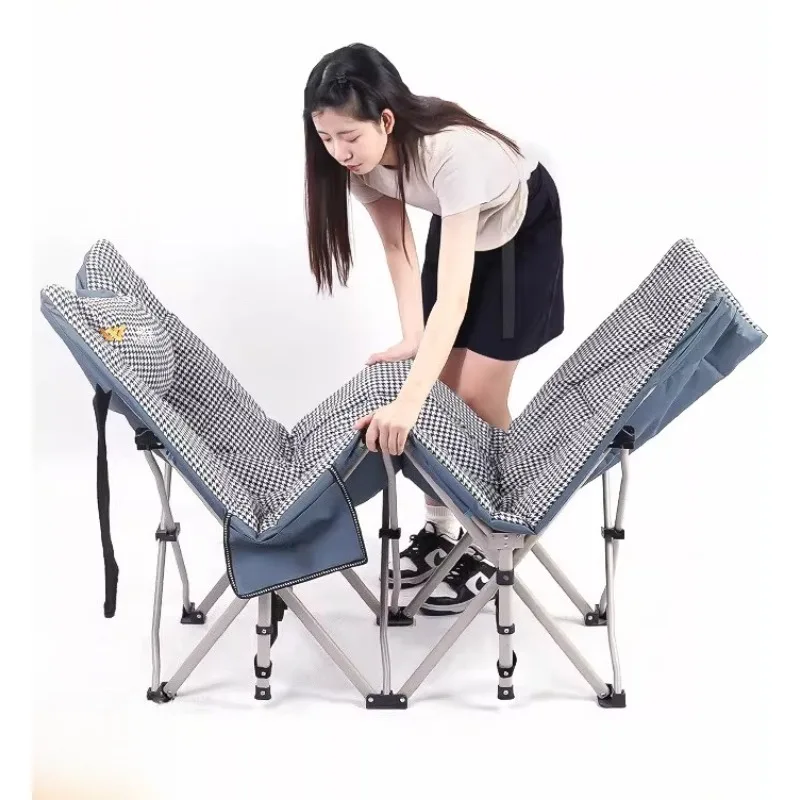 Nap Rest Folding Bed  Portable Lounge Chair Hospital Recliner Sleeper Adjustable Camping Cot Lightweight Nap Pillow Included