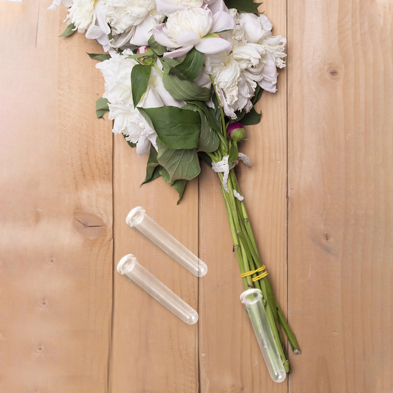 Tubes d'eau floraux en plastique transparent, 50 pièces, conception étanche pour arrangements de fleurs fraîches et hydratation à tige unique