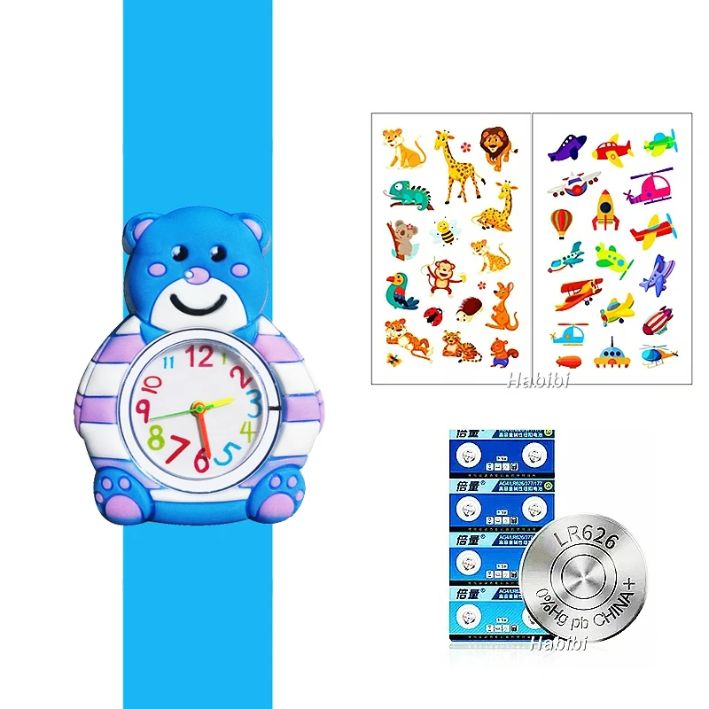 Children's Favorite Gift Boys Digital Watch Cartoon Elephant Bear Toy Kindergarten Prize Gift 3-14 Years Old Kids Watches Clock