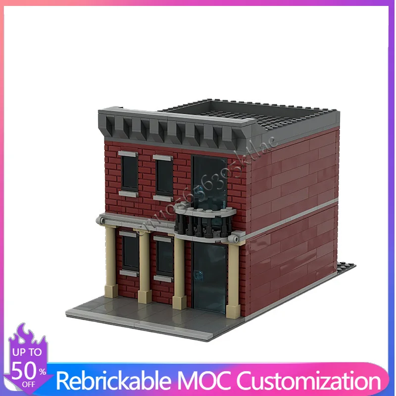 623 Pezzi Set di Costruzioni Modulare Personalizzabile MOC, Negozio di Gelati e Fabbrica, Design Creativo DIY, Giocattolo da Assemblare per Ragazzi