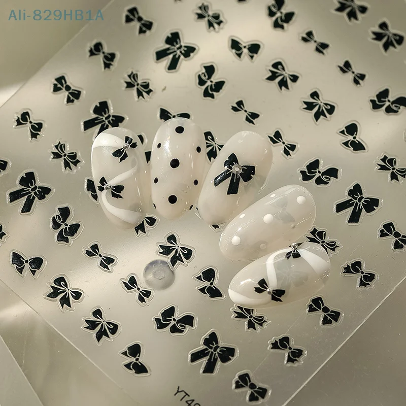 Nail Ribbons Stickers Bows Nail Charms Cute Hollow Bowknot Decals Manicure Accessories