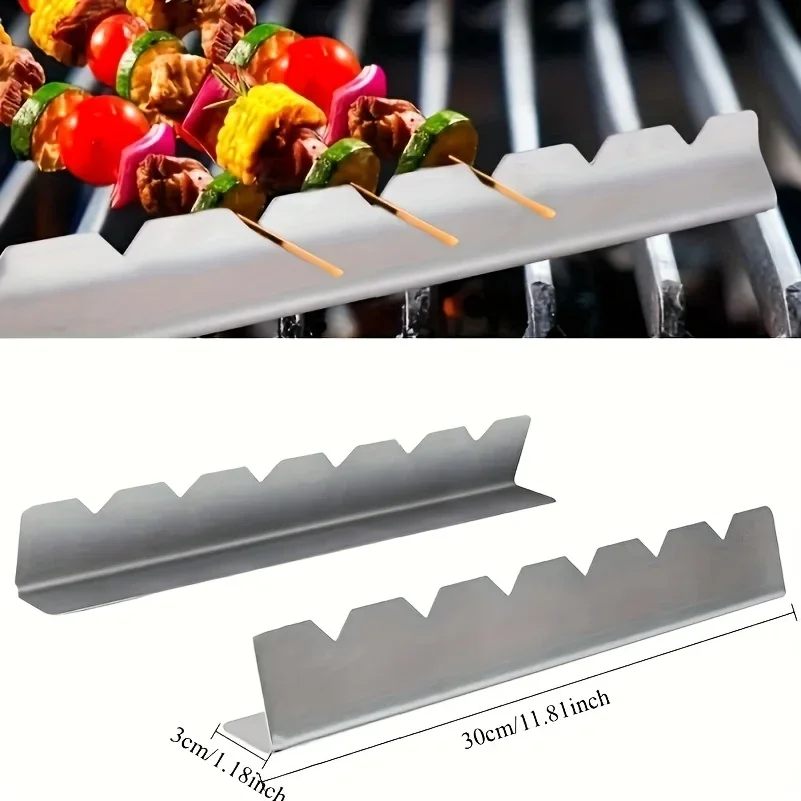 ที่วางเคบับ 2 ชิ้น ที่ยึดเหล็ก - Camping Cooking Utensil Holder บทวิจารณ์และราคา