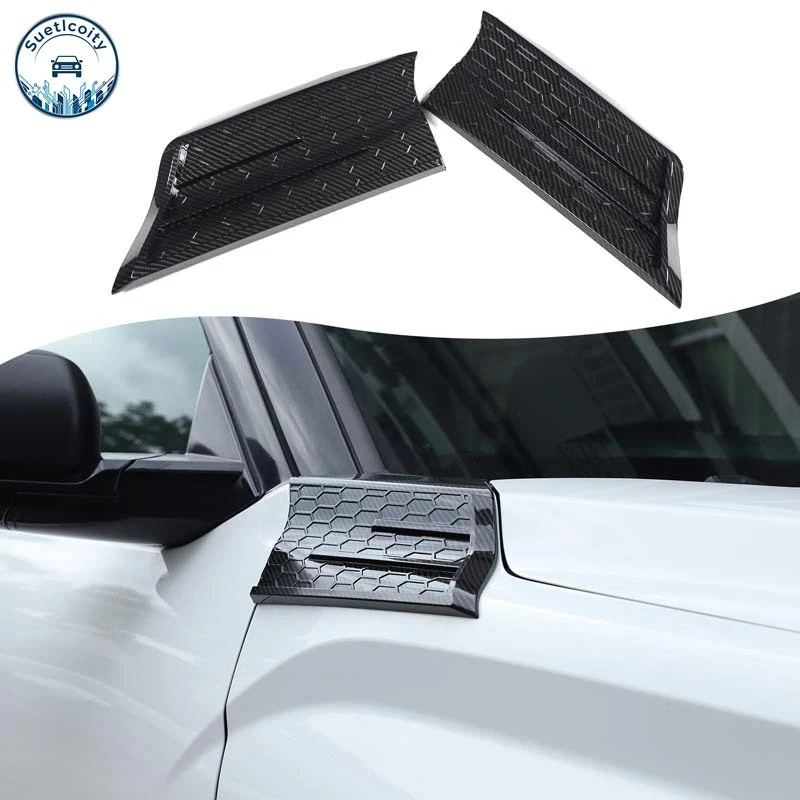 Exterior Car Accessories For Toyota Tundra 2022-2026 ABS Carbon Fiber Car Hood Side Fender Panel A-Pillar Base Cover Trim