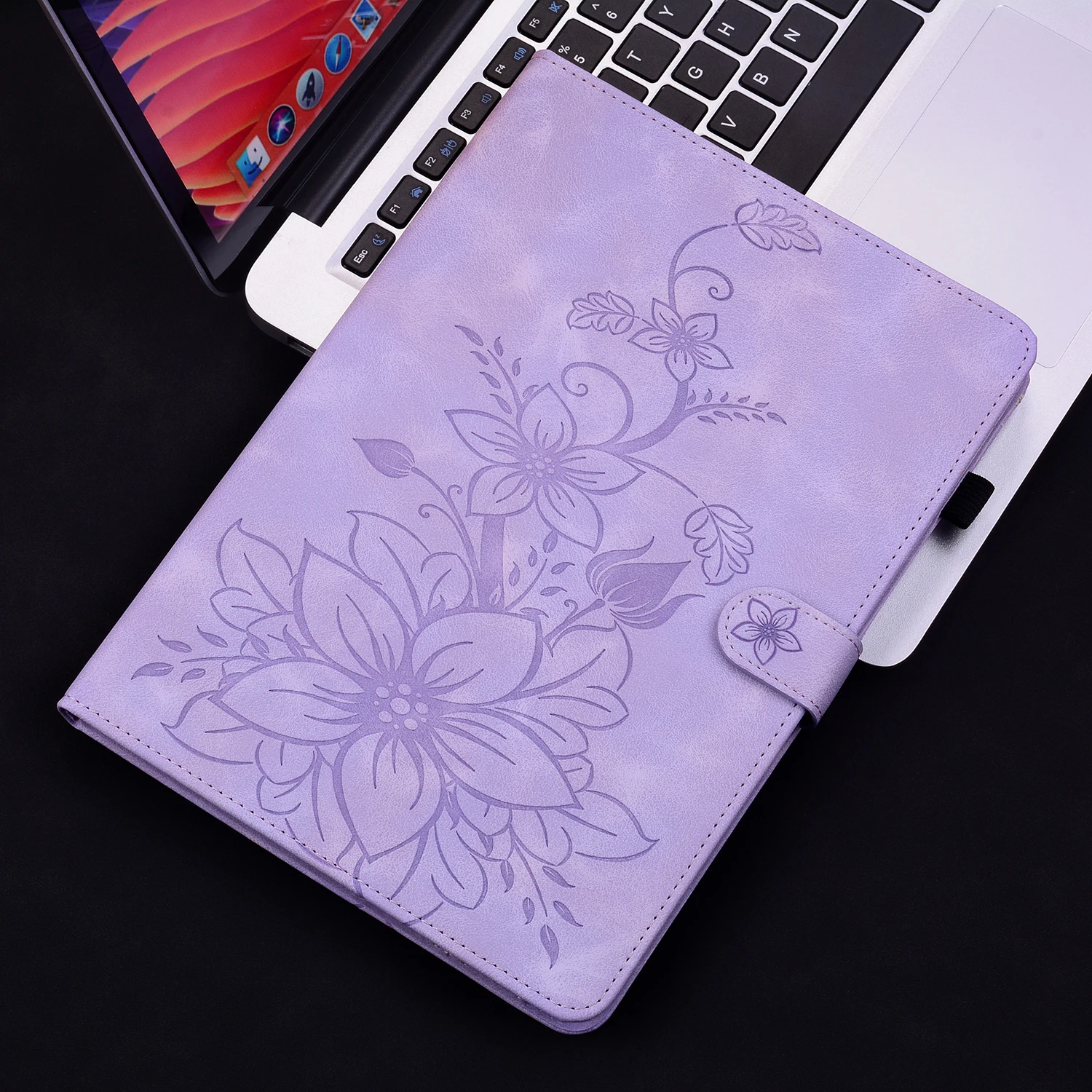 Adjustable Stand Case for Xiaomi Redmi Pad SE 8.7 2024 TPU Back Emboss PU Leather Cover For Redmi Pad SE 4G 8.7inch Tablet Shell