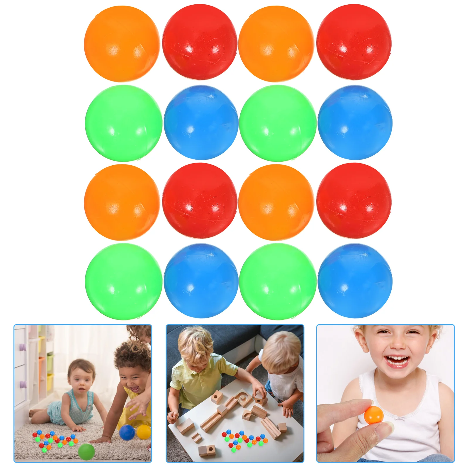 

About 120pcs Game Replacement Balls Plastic Colorful Games Beads Game Toy (Random Color) Game Beans Beans Bead