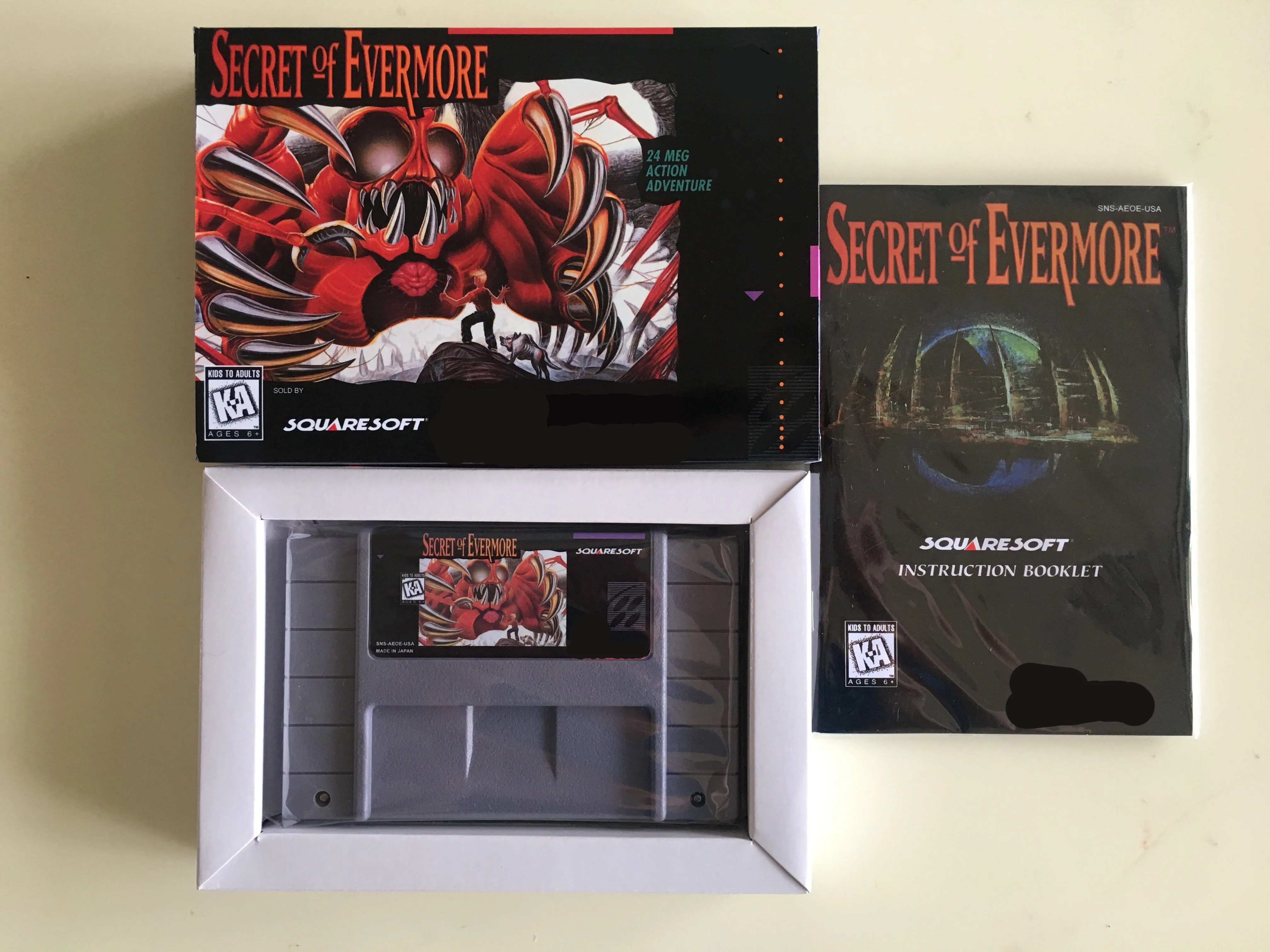 

16-битные игры ** Тайна Evermore (версия для США!! Коробка+Руководство+картридж!! )