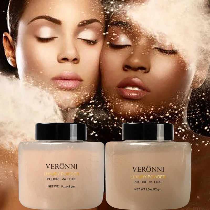 6 Colors Luxury Powder, Women Face Foundation, Banana Powder Bottle, Loose Powder Authentic Oil Control, Beauty Makeup Art Tools