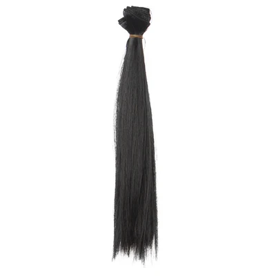 1 stücke Haar Refires Bjd Haar 25 cm * 100 CM Schwarz Rosa Braun Khaki Weiß Grau Farbe lange Gerade Perücke Haar für 1/3 1/4 BJD Diy