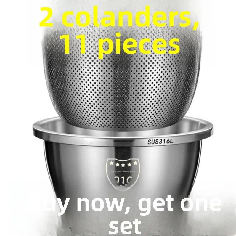 

Сливная корзина из нержавеющей стали, кухонная раковина для очистки овощей, миска для очистки риса, сито для домашнего использования, таз для макарон