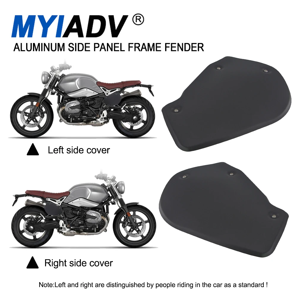 Plaques d'immatriculation de moto pour BMW, couvercle rétro, cadre de panneau latéral en aluminium, Pure Urban 2014-2023, R NINE T, RNINET, R9T, NINE T ScramJeff