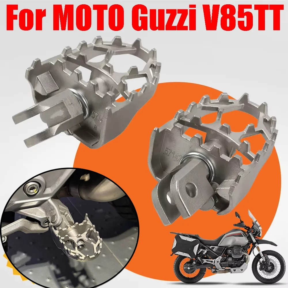 Image of Für MOTO Guzzi V85TT V85 TT V 85TT V 85 TT Motorradzubehör Vordere Fußrasten Fußpedale Fußstützenplatte