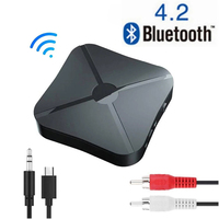 2 In 1 Bluetooth 4.2 Receiver Transmitter 3.5mm AUX Jack RCA USB Dongle Wireless Audio Adapter Handsfree For Car TV PC Speaker