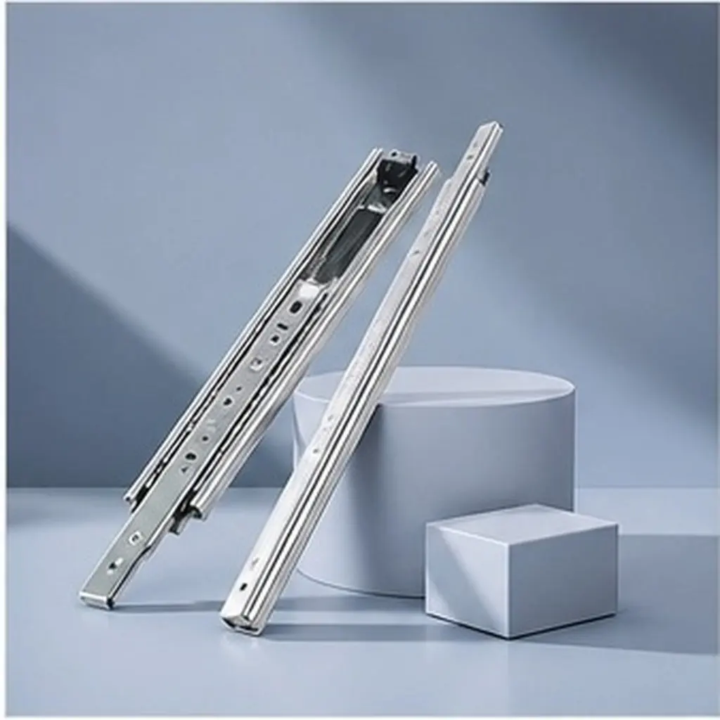 2pcs Drawer Slides Cold Rolled Steel Replacement for Cabinets, Desks, Storage – Smooth Quiet Glide
