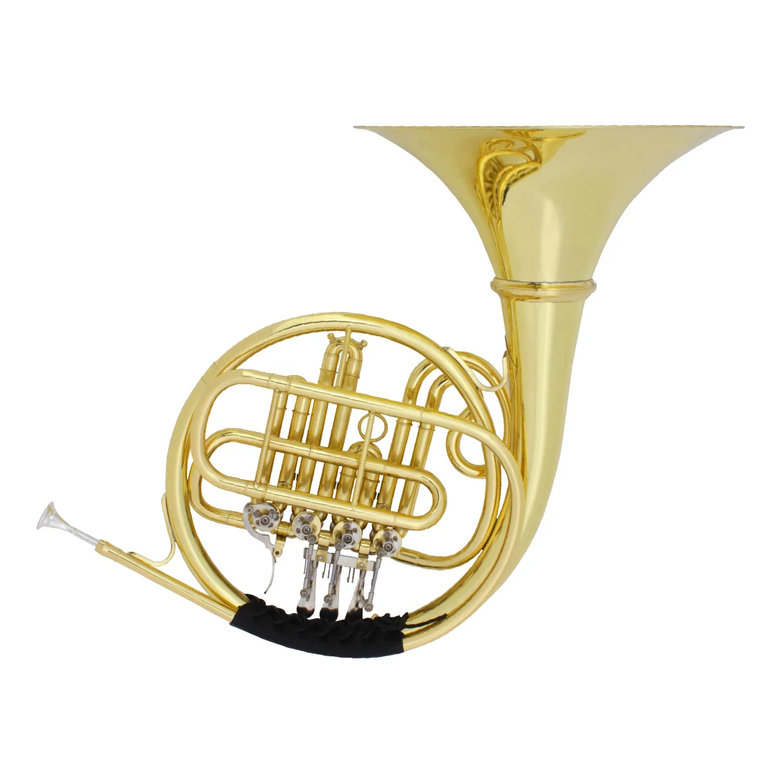 China Factory Wholesale Price OEM ODM Direct Double F Tone Yellow Brass Split 3 Or 4 Keys Golden French Horn
