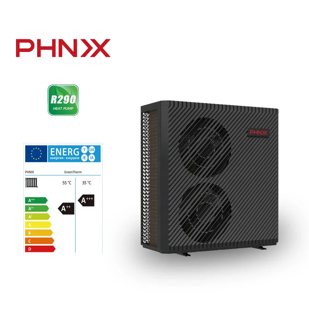 Phnix R290 R32 Air Source Heat Pump 12Kw 15Kw Inverter Heating And Cooling Integrated Air To Water Heat Pump