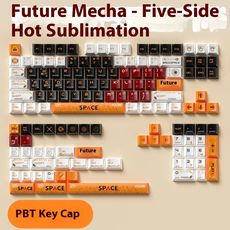 

Full Set 139/152 Keycaps Double Color Injection Molding Hot Sublimation Universal Mechanical Keyboard PBT Keycap Set