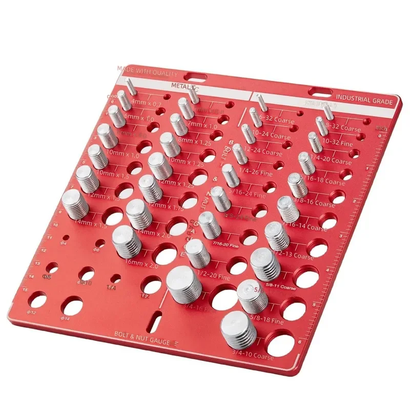 Aluminum Alloy Thread Gauge Screw Measuring Tool Nut Bolt Thread Inspector Precision Metal Plate Processing Accessory