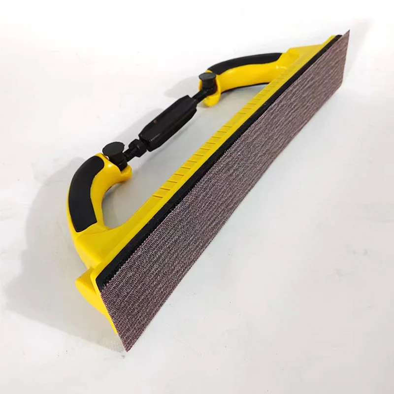 70/400mm Rectangular Hand Planer Adjustable Camber Hand Push Plate Rectangular Grid Sandpaper Car Sanding Board