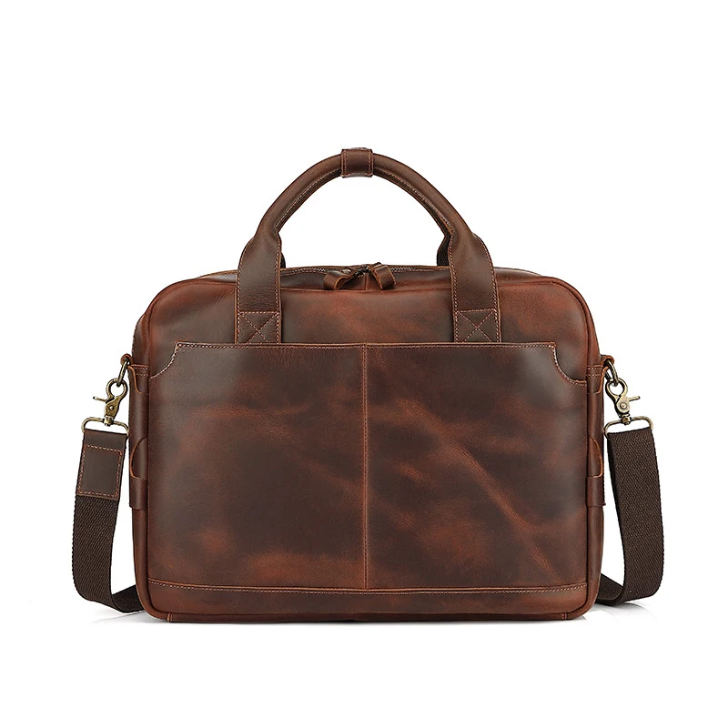 Briefcase men's retro computer handbag shoulder bag