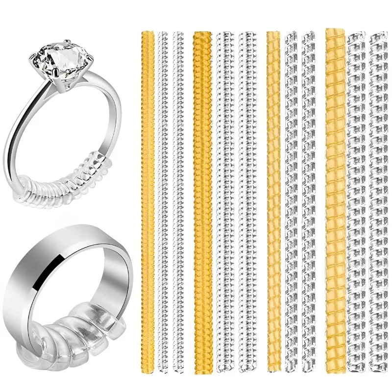 

4 шт. кольцо, регулируемая пружинная веревка, эластичная застежка, подходящие кольца, невидимые бесшовные пружинные веревки, редуктор, инструмент для изменения размера