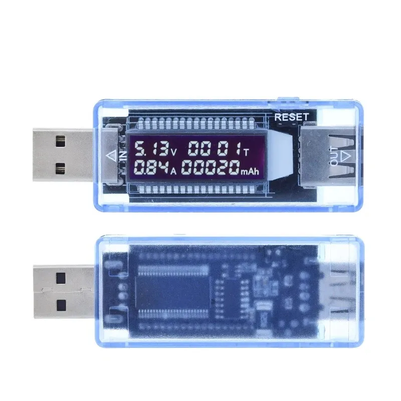 USB Tester Current Voltage Charger Capacity Tester Volt Current Voltage Meter Time Display Mobile Power Detector Battery Test