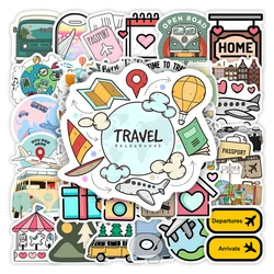 Funny Cartoon World Travel Stickers DIY Kids Toys Gift Decorative Decal for Scrapbook Laptop Phone Luggage Bottles Waterproof