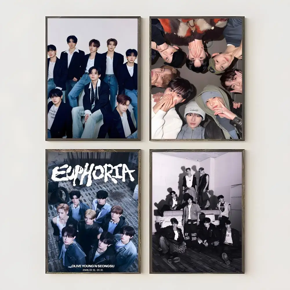 Kpop Band A-ALPHA DRIVE ONE Poster Waterproof Canvas Art Wrinkle Free Wall Hanging For Home Living Room Bedroom Decor