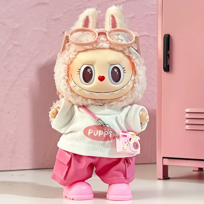 [No doll]For 17cm labubu Cute Decoration Little Cloths v1/v2/v3 baby clothes cool sweater doll can be worn for labubu accessorie image 5