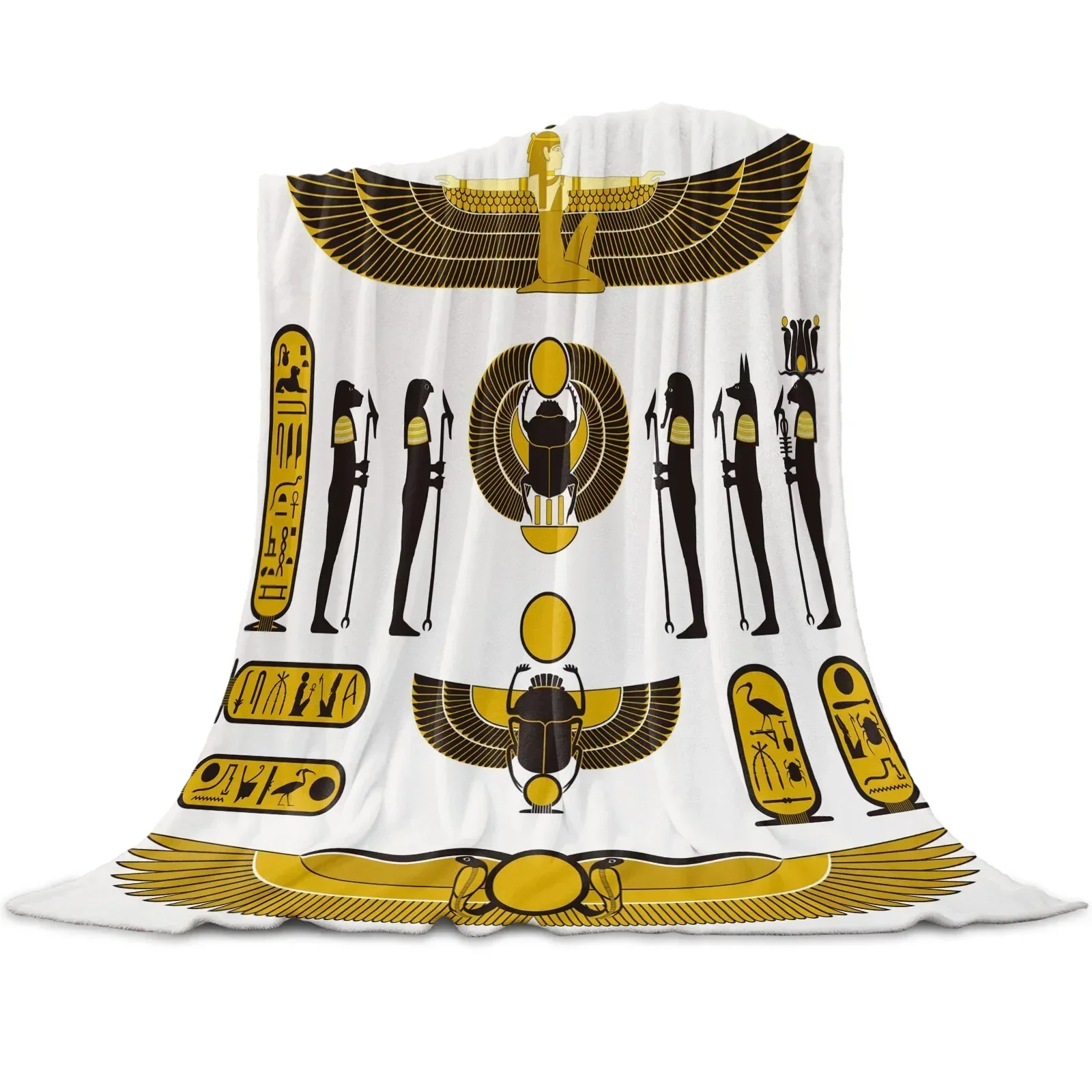 

3d Printed Baby Blanket Scarab Egyptian Hibiscus Lotus Pattern Babes Carpet Ancient Animal Art Flannel Blanket Super Soft Warm