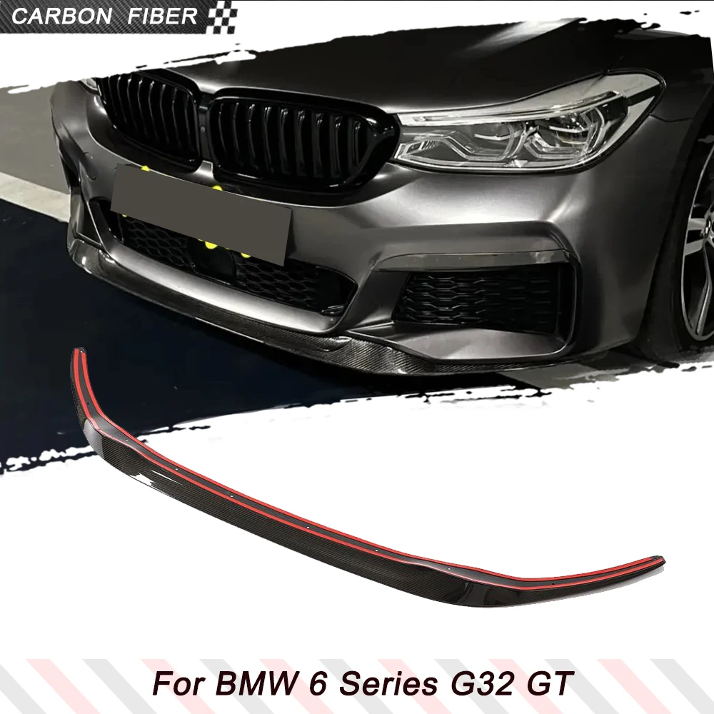 Carbon Fiber Car Front Lip for BMW 6 Series G32 GT 2017-2019 Fastback M Sport 630i 640i xDrive Gran Turismo Front Chin Protector