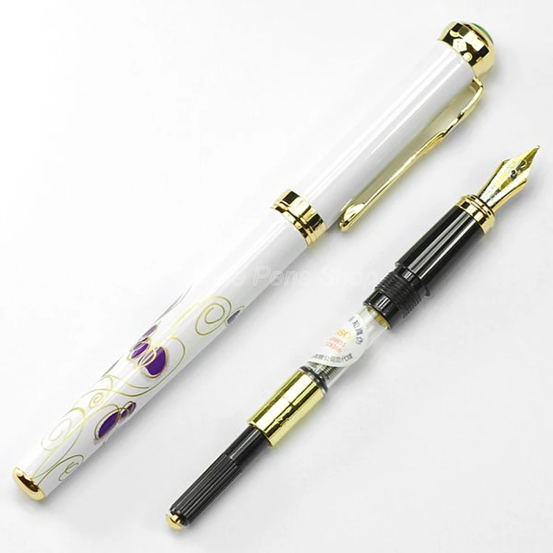 

Picasso Metal White And Golden Art Patterns Fountain Pen Fine Nib 0.5mm BF014