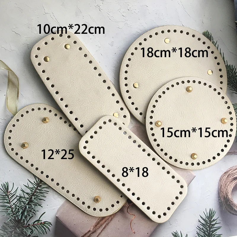 6 Arten hochwertiger runder Leder boden mit Löchern Niete für Strickt asche Handtasche DIY Frauen Schulter Cross body Zubehör