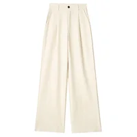 HXAO, pantalones formales para mujer, ropa de oficina, pantalones negros grises a rayas para mujer, pantalones de traje holgados de cintura alta para mujer, pantalones casuales de pierna ancha