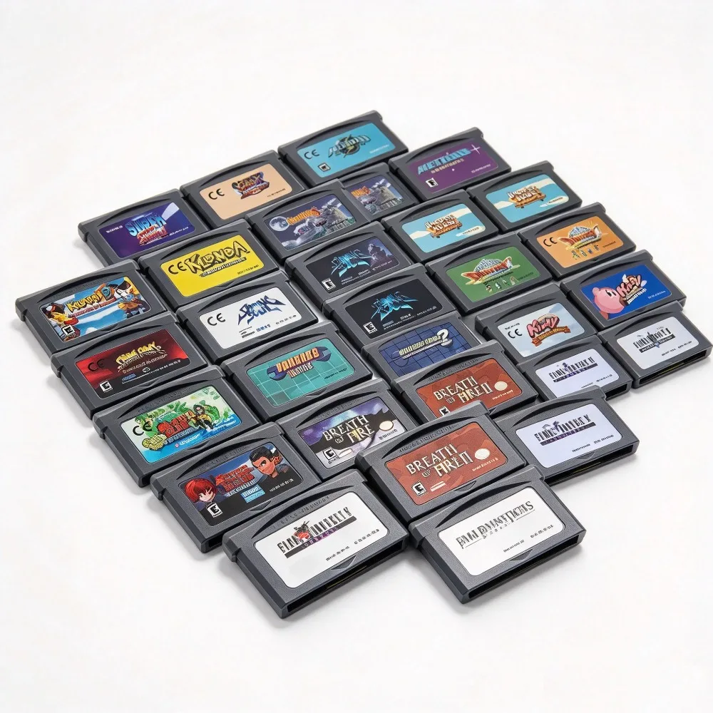 Poke GBA Video Cartridge 32Bit Games Card Turbo Revival Summon Night Klonoa Advance Wars Shining Soul Metal Slug BreathFire II