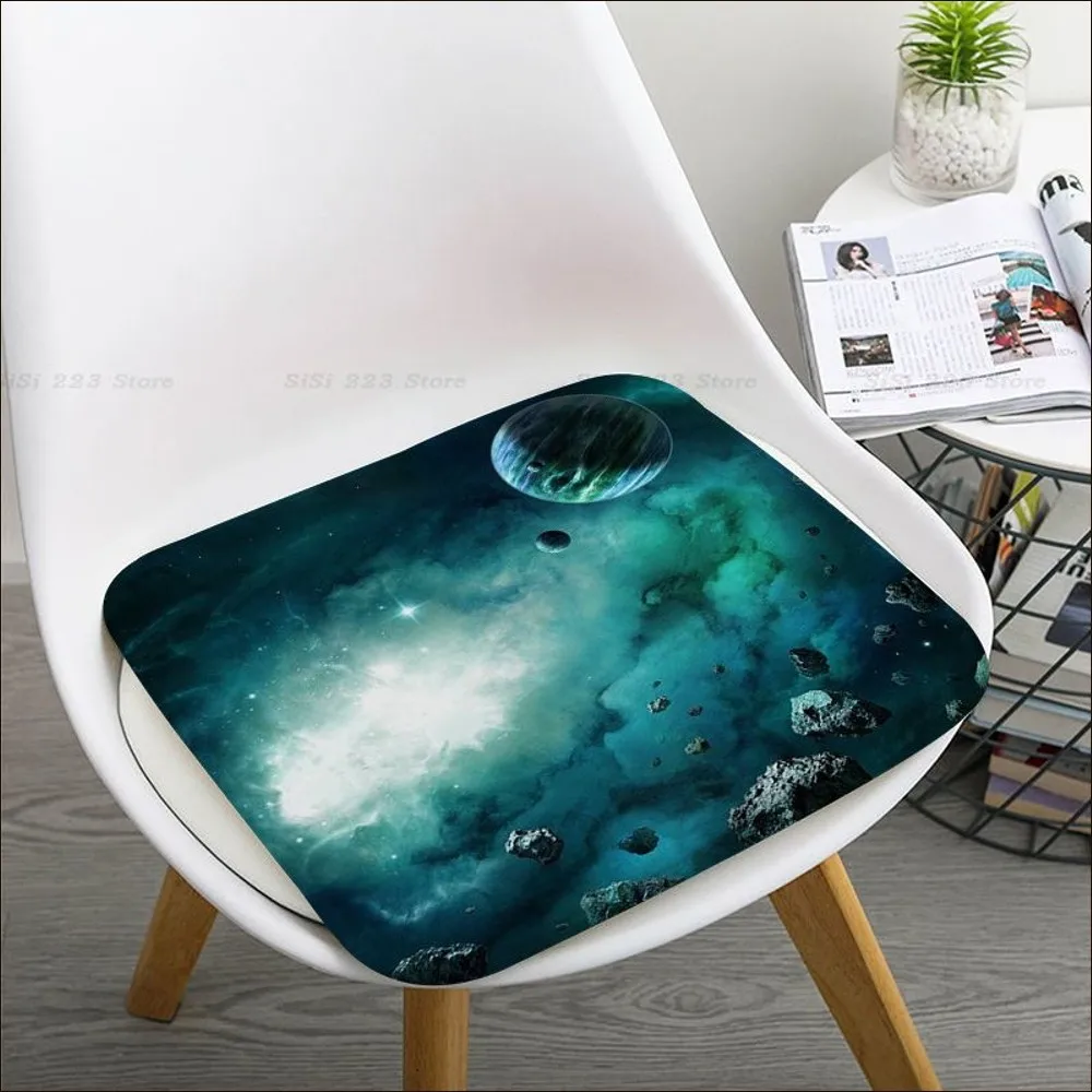 planet gorgeous starry sky Universe series Cushion Mat Simplicity Multi-Color Dining Chair Cushion Circular Decoration Seat