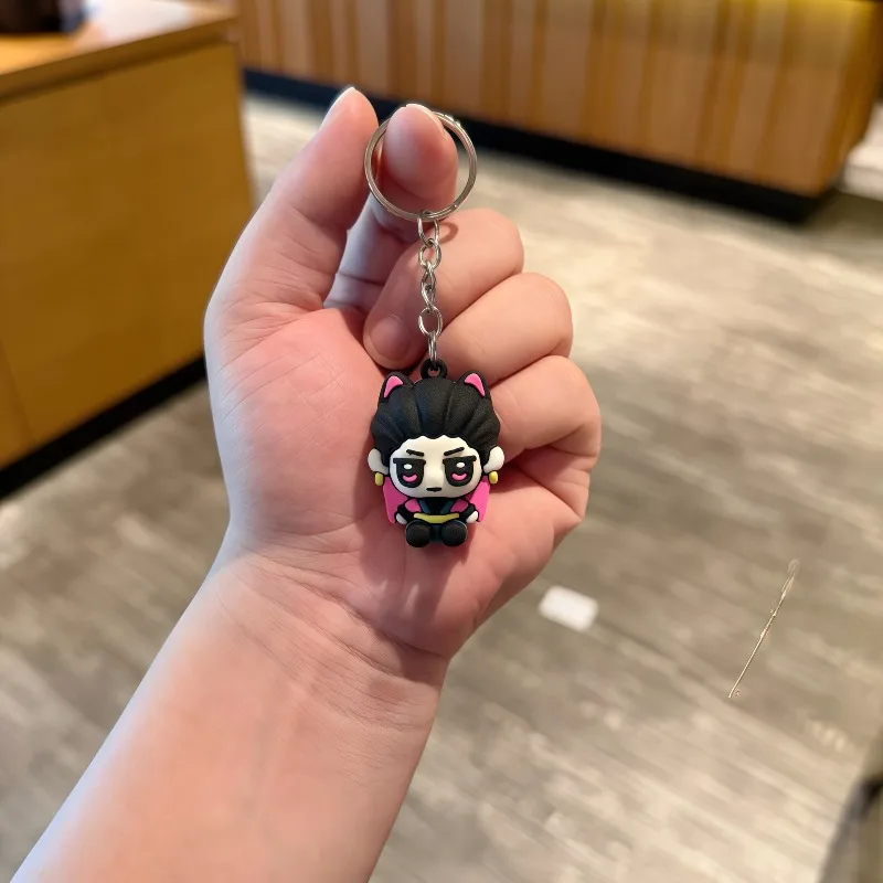 6PCS Valorant New Cute Chibi Character Keychain Double Sided Printed Acrylic Bag Lovely Collectible Backpack Charm Gift for Fans view 4