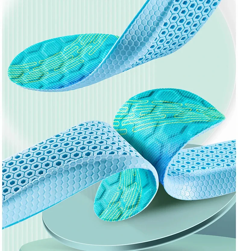 1 pair of summer breathable arch support sports insoles to keep feet cool and comfortable