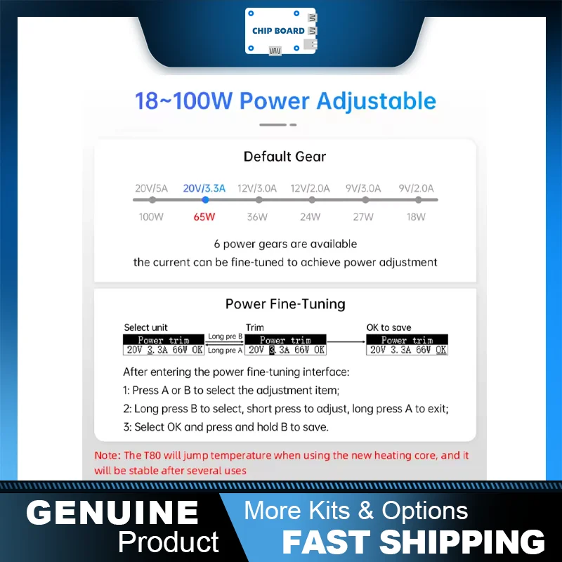 ALIENTEK T80/T80P delivers adjustable 80-450°C temperature with 20V DC and 100W power for accurate portable repair tasks