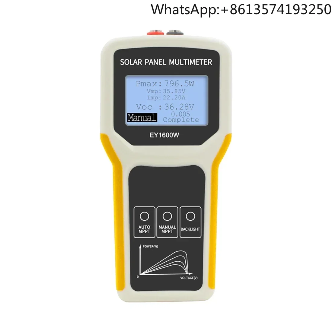 

EY1600W MPPT LCD Display Solar Panel PV Tester Kit Smart Current Voltage Multimeter Tester Digital Meter Solar Power Tester VOC