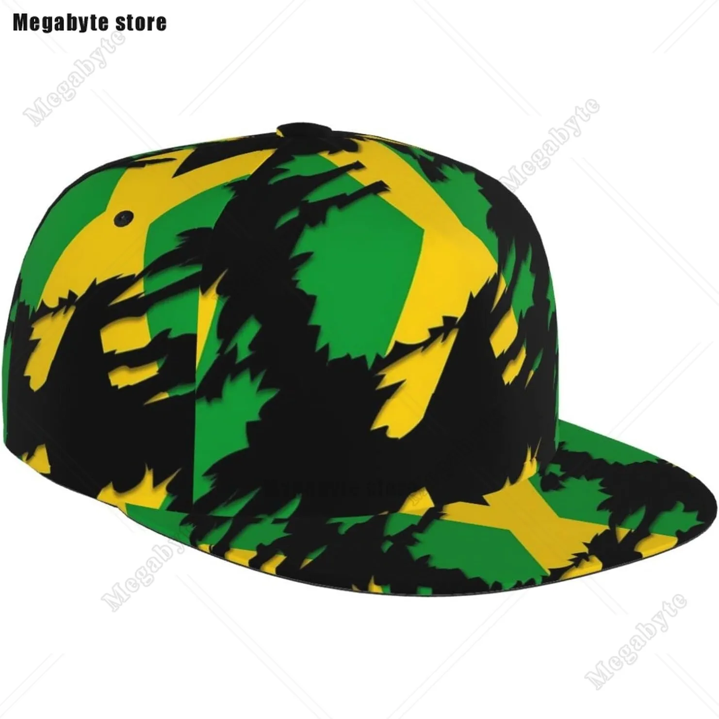 Cute Jamaica Flag Baseball Hat Green and Yellow Baseball Cap Adjustable Jamaican Trucker Hat for Men Women