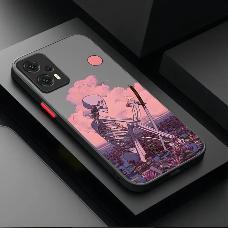 رومانسية الحب القلب الغروب الجمجمة قضية الهاتف ل Xiaomi 14T 13T 12T 11T 10T 9T برو Mi 14 13 12 10 11 لايت 5G NE غطاء مقاوم للصدمات