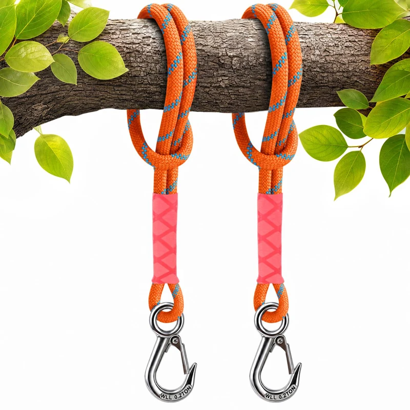Tree Swing Straps Hanging Adjustable with Stainless Steel Carabiner 3FT Heavy Duty Capacity Hammock Straps,Tire Swing,Camping