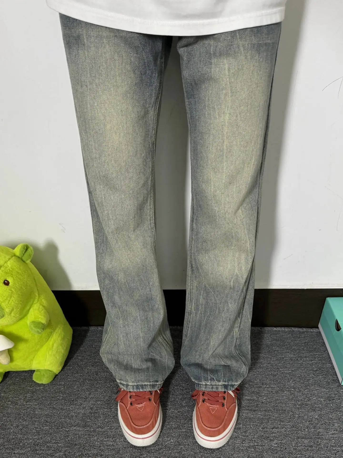 

Мужские джинсы Fce Lined Slim Fit, осенне-зимние, винтажные, американские, прямого кроя, слегка расклешенные, с узором в виде молнии, молодежные, модные