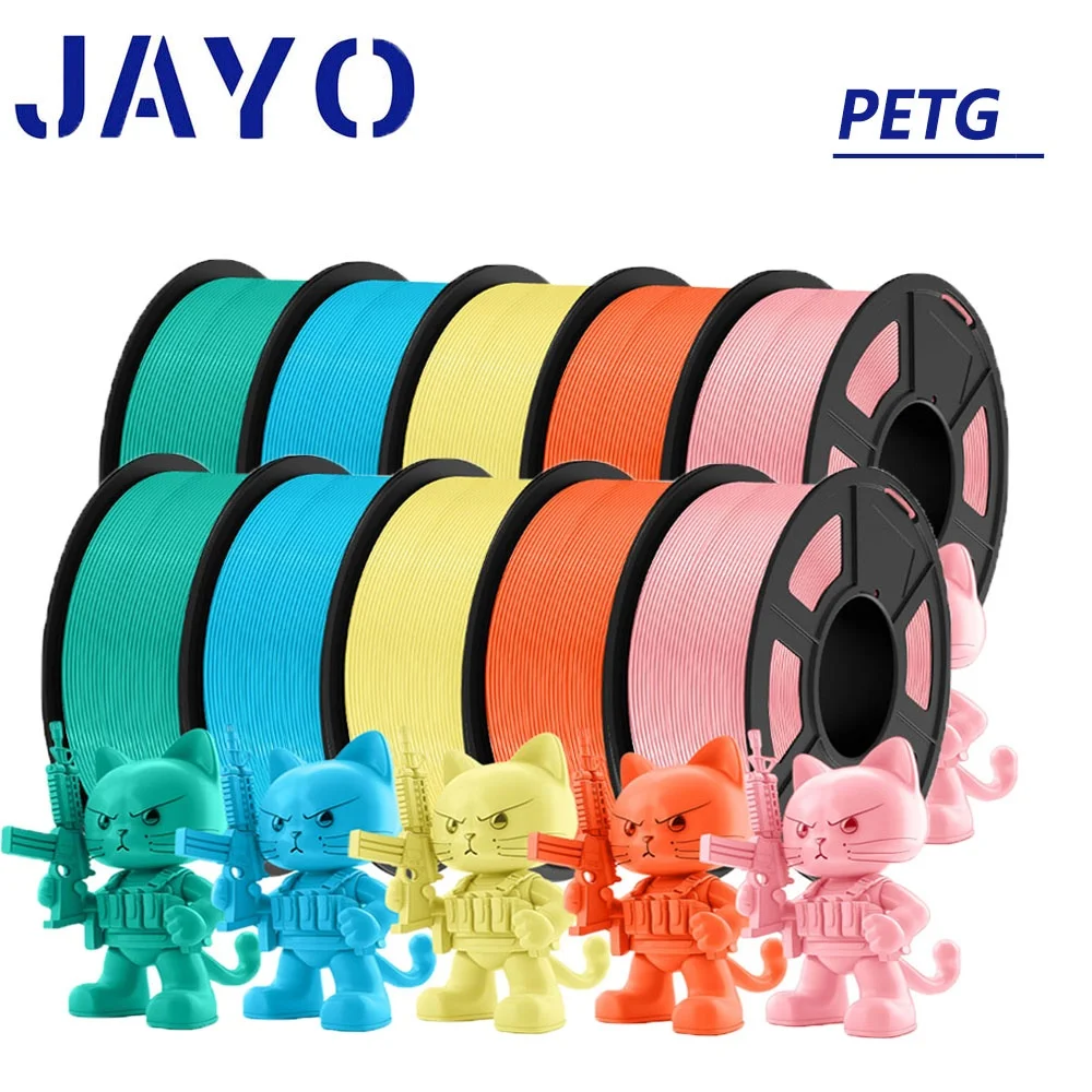 

Нить для 3D-принтера JAYO PETG, нить 1,75 мм PETG, 1,1 кг/рулон, нетоксичные, аккуратно обмотанные материалы для 3d-печати для 3D-принтера и ручки