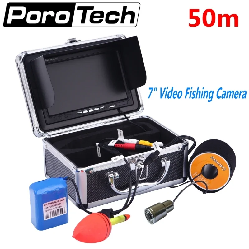 

SY703 50m 1000TVL HD Waterproof Fish Finder Underwater Camera 7" Video Underwater Fishing Camera kit IR LED Fish Camera