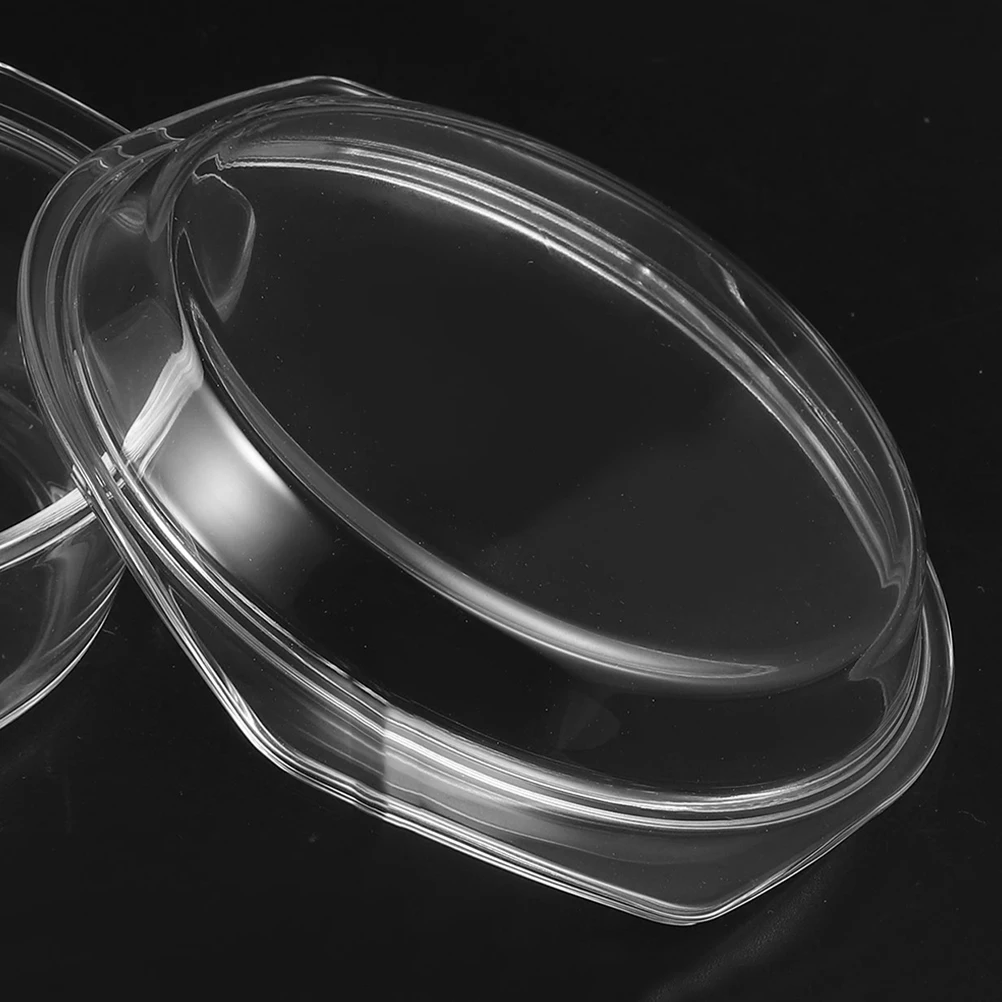 

2 Pcs Microwave Oven Glass Lid Dessert Cover Splatter Guard Dried Fruit Plate Ester Serving for Food Dust-proof