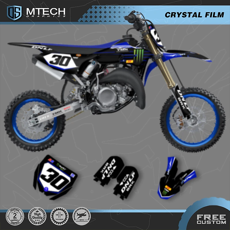 DSMTECH Custom Decals Graphics Stickers Kits for YAMAHA YZ65 2018-2023 Number Name Custom 007