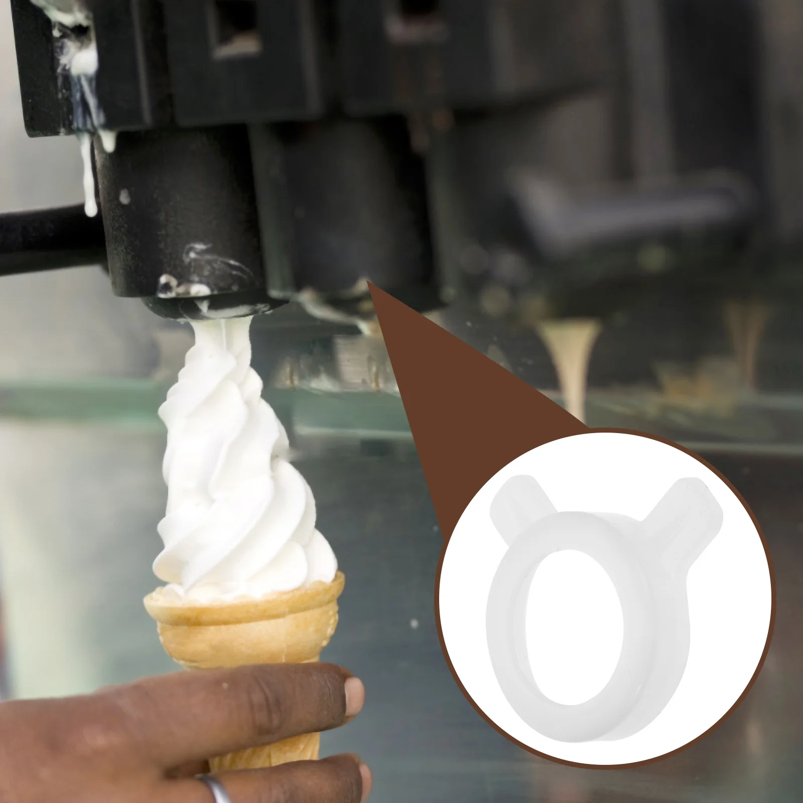 Ice Cream Machine Nozzle Caps Hexagonal Modeling Replacement Soft Serve Accessories Reliable Nozzle Tips Set